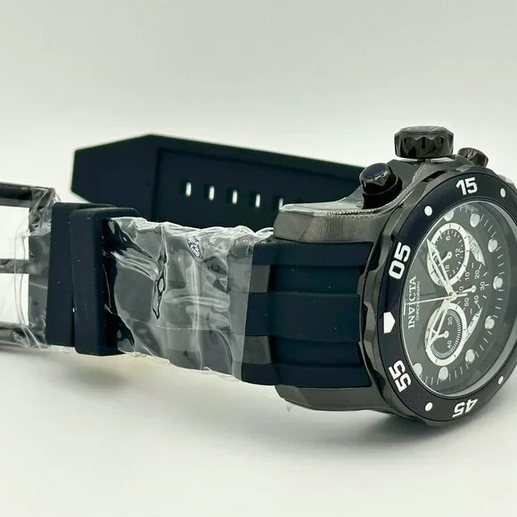 BRAND NEW Invicta Pro Diver Scuba JET BLACK Dial Chronograph Date Watch - Picture 6 of 9